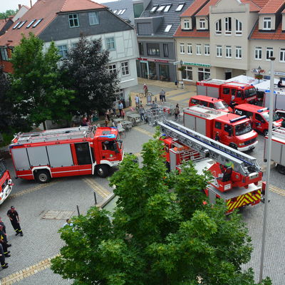 Gerd Ludwig, Ordnungsamtsleiter und Vize-Bürgermeister von Oschersleben wird von den Feuerwehren aus allen 12 Ortsteilen in den Ruhestand verabschiedet.