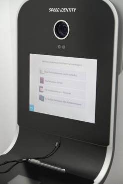 Auswahlmenü des Speed Capture Terminals