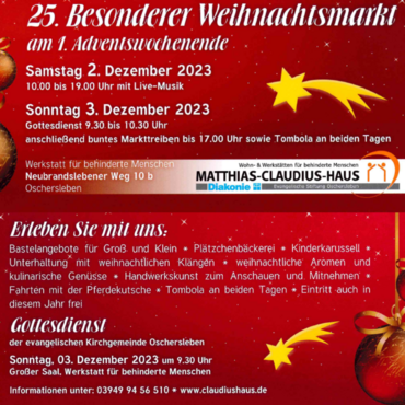 25. Besonderer Weihnachtsmarkt