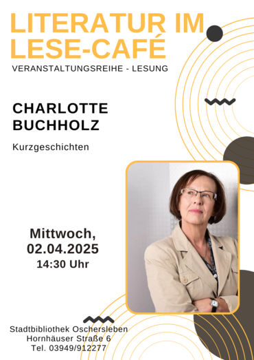 Literatur im Lese-Café Plakat Apr25
