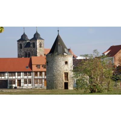 Burg Oschersleben Taubenturm vor der Revitalisierung des Burgareals